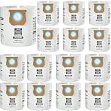 15 pack Vaccum Bags Compatible with Shop Vac Bags 15-22 Gallon, Type G/J 90663,9066300,90673,9067300,VF2008 Disposable Dust Collection Vaccum Filter Bag