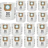 15 pack Vaccum Bags Compatible with Shop Vac Bags 15-22 Gallon, Type G/J 90663,9066300,90673,9067300,VF2008 Disposable Dust Collection Vaccum Filter Bag
