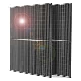 DOKIO Monocrystalline Solar Panel Size 800W (2×400W) 31V for 12/24V Devices, Aluminum Frame, 3m Cable, Pre-Drilled Holes for Yard, Garden, Shed, Off-Grid Power