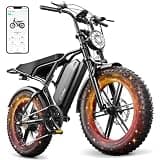 TST Electric Bike for Adults, 1500W Peak Motor Ebike with 48V 15Ah Removable Battery, 60 Miles Range Electric Bike, 20" All-Terrain Fat Tire E Bike with Dual Suspension
