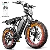 TST Electric Bike for Adults, 1500W Peak Motor Ebike with 48V 15Ah Removable Battery, 60 Miles Range Electric Bike, 20" All-Terrain Fat Tire E Bike with Dual Suspension