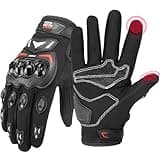 KEMIMOTO Motorcycle Gloves for Men, Touchscreen Cycling Gloves for Outdoor Sports On-Road Off-Road Mountain Motorcycle Motorcross Motorbike Dirt Bike Bicycle Racing ATV UTV