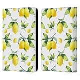 Head Case Designs Officially Licensed Haroulita White Lemons Fruits Leather Wallet Case Compatible with Amazon Kindle 11th Gen (2024)