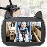 HD 1080P Baby Car Camera: Clear Night Vision for Long Road Trips & Solo Driving - No More Turning Around, See Infant Head-to-Toe with 150° Wide Angle, 3-Min Easy Install for New Parents