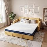 NOFFA 4 Inch Queen Sofa Bed Mattress 58"x72", High Density Memory Foam Mattress for Pull Out Couch & Sleeper Sofa, Guest Bed Folding Foam Topper, CertiPUR-US Certified, Removable Washable Cover