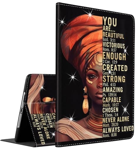 Case for Samsung Galaxy Tab S10 Lite/ S10 FE/ S9 FE 5G 10.9 Inch/Tab S9 11 Inch, Multi-Angle Smart Stand Cover Auto Sleep/Wake for Galaxy S10 Lite ,African American Women Inspirational Quotes