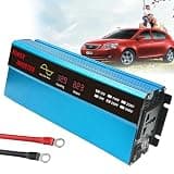 QWEYHNGMO 1000W Power Inverter DC 12V/24V to AC 110V 220V with Universal Socket LCD Display Voltage Converter with Cigarette