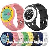 Sxmincxubo Custom Silicone Watch Band for Swatch AP Royal Pop Pocket Watch, Convertible Wrist Strap for 12'Clock Crown Orientation, Waterproof Replacement Strap