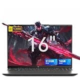 KAIGERR Light Gaming Laptop, AMD Ryzen R2544 Processor, 16inch Laptop Computer with 16GB DDR4 512GB SSD, Windοws 11 Laptop with 1920P FHD Display, WiFi, USB3.2, Type_C