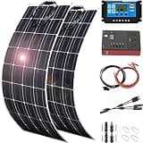 1000 Watt Flexible Solar Panel for RV, 2 × 500 Watt 12 Volt Solar Power Panel Kit with 40A Charge Controller & Inverter Monocrystalline Solar Panels for Camping Off Grid Car Battery Charging Boat