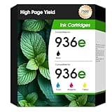 936e Ink Cartridges 4 Pack (High Yield) Compatible with HP Printers 9125e 9135e for HP Ink 936 936e 936xl Work for OfficeJet Pro 9120 9125 9130 9135 9110b 9130b 9125e 9135e, Wide Format 9720e 9730e