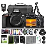Nikon D3500 DSLR Camera Body Only Bundle | 24.2MP DX Sensor, Simple Controls, Full HD 1080p Video (1590) | Includes 55mm Color Filters, Photo Software, 64GB Card, 2 EN-EL14 Batteries and More