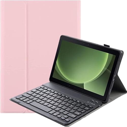 OYNLFWT Keyboard Case for Samsung Galaxy Tab Active 4 Pro/Samsung Tab Active 5 Pro 10.1 Inch SM-T540/X350/X630, Detachable Wireless Bluetooth Keyboard with Slim Stand Cover, Pink