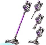 Okurim Cordless Stick Vacuum Cleaner, 55 Mins Fast Charging, 38KPA Lightweight Vacuum for Home Pet Hair Carpet Hard Floor (Purple)