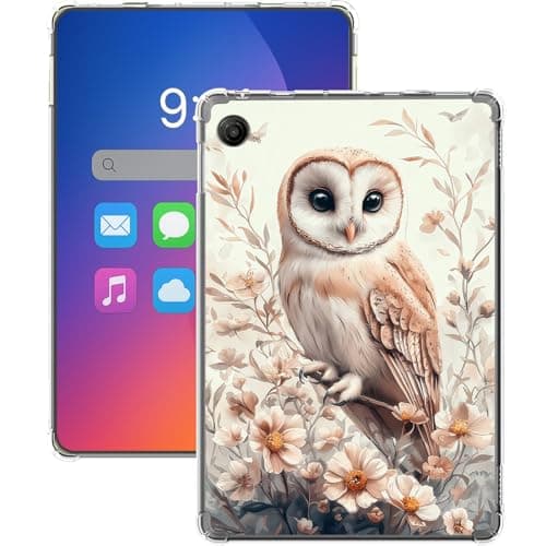 Gmeyutqy Clear Case for T-Mobile REVVL Tab 2 10.1", Ultra Slim Lightweight TPU Soft Transparent Cover for T-Mobile REVVL Tab 2 5G 2025, Owl Flowers