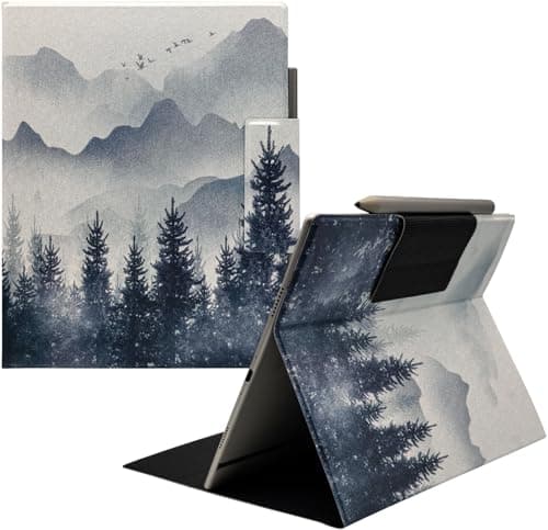 UMUBUHOMS Magnetic Stand Case for Onyx Boox Go 10.3 Gen II Lumi/Go 10.3 Gen II, Ultra-Thin Lightweight Book Folio Cover with Auto Wake/Sleep,Pen Buckle,Magnetic Closure (Forest Mountains)