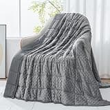 Cottonblue Weighted Blanket 20lbs for Adults, Soft Breathable Minky Dots Heavy Blanket Queen Size for Deep Sleep and Relaxation, Cooling All-Season Blanket, 60 x 80in 20lbs, Grey
