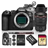 Canon EOS R6 Mark III Mirrorless Camera with Stop Motion Animation Firmware + Canon RF 24-70mm f/2.8 L is USM Lens for Weddings, Events & Creators|7K RAW Video, 32.5MP Sensor| + 64GB Card + Backpack