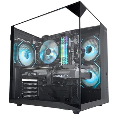 GRI Computers Ascension Gaming PC Desktop, Core i9-12900K 3.2GHz (Up to 5.2GHz Boost), GeForce RTX 4060 8GB GDDR6, 2TB NVMe SSD, 32GB DDR4 RAM, ZQBE Black Case, WiFi 6E, Windows 11