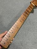 Big head 21 Frets Roasted Flame Maple electric guitar neck parts Hole:10mm