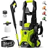 Electric Pressure Washer 5000 PSI 2.5 GPM, Bothlin Portable Power Washer with 4 Quick-Connect Nozzles, Soap Tank & Foam Cannon, High Power Water Pressure Washer for Car, Driveway, Patio, Home Cleaning