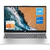HP 15.6" Portable Laptop (Include 1 Year Microsoft 365), HD Display, Intel Quad-Core N200 Processor, 8GB RAM, 128GB Storage, Wi-Fi 6, Webcam, HDMI, Numeric Keypad, Windows 11 Home, Silver