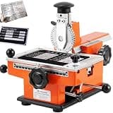 Semi-Automatic Embosser Label Printing Marking Machine, Different Character Wheels Optional 2/2.5/3/4/5/6, Metal Nameplate Stamping Machine Dog Tag Printer,2mm