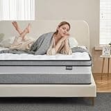 Giovanly Queen Mattress, 14 Inch Queen Size mattresses | Medium Firm - Cooling Gel Memory Foam & Zoned Pocket Coils for Pressure Relief, Spinal Alignment & Extra Lumbar Support | Motion Isolation |