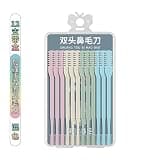 36 Pcs Nose Hair Trimmer Set, Portable 3.7 in Nasal Hair Cutter with Stainless Steel Blades, Safe Guarded Dual-Ended Grooming Tool for Men Women, 5 Assorted Colors