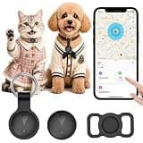 Focushine Pet GPS Tracker for Dogs,Smart Mini Location Collar Trackers for Cats,Works with iOS Find My,No Monthly Fee Subscription,IP68 Waterproof Real-Time Global Tracking Anti-Lost Device