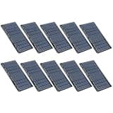Hosrivae 10-Pack 5V 60mA Solar Panels, 68x37mm Polycrystalline Cells DIY Projects, Yard Lights, Toys and Small Household Systems, Black