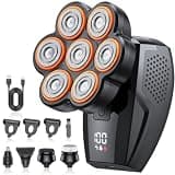 Head Shavers for Bald Men, 7D Electric Razor 10000 RPM High-Speed Mens Head Shaver, LED Display & IPX7 Waterproof for Wet/Dry Use, Fast Rechargeable Shaving Grooming Kit(Black)