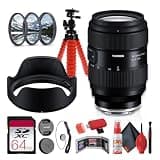 Tamron 35-100mm F2.8 Di III VXD Telephoto Zoom Lens for Sony E Full-Frame Mirrorless Cameras, Fast Aperture, Advanced Autofocus + 64GB Memory Card + Lens Filter Kit + Flexible Tripod (8pc Bundle)