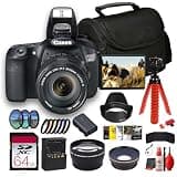 Canon EOS 60D DSLR with 18-135mm Lens APS-C 18MP Camera Kit with Articulating Screen and HD Video (4460B004) + 67mm Telephoto Lens + 67mm Filter Kit + 64GB Card + More (27pc Bundle)