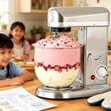 Stand Mixer with Splash Guard, Dishwasher-Safe Attachments, for Home and Commercial Use (7L)