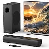 WebsLand 70W Sound bar with Subwoofer for TV, Compact 14.2" 2.1 Channel SoundBar with Deep Bass, Bluetooth 5.3, Optical/AUX, Home Theater Speaker System for Smart TV, PC & Gaming