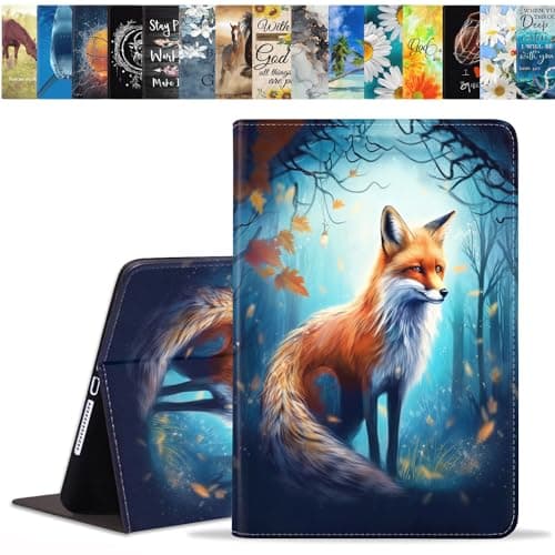 BWOOLL Case for Samsung Galaxy Tab S5e 10.5 inch 2019 Model (SM-T720/T725/T727), Slim Lightweight PU Leather Stand Cover with Auto Wake/Sleep, Jungle Fox