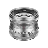 Brightin Star 35mm F1.4 MF Manual Focus Full Frame Lens for Canon EOS R Mount Silver