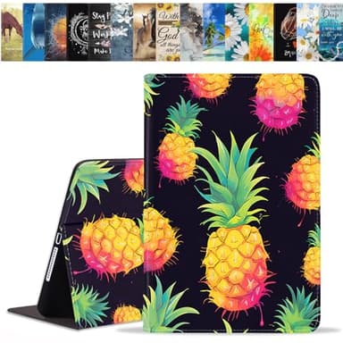 BWOOLL Case for Samsung Galaxy Tab A 8.0 2019 (SM-T290/T295/T297), Slim Lightweight PU Leather Stand Cover with Auto Wake/Sleep for Galaxy Tab A 8.0 Inch, Pineapple