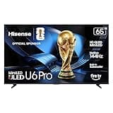 Hisense 65" U6 Pro Series Mini‑LED ULED 4K UHD HDR Gaming AI Smart Fire TV (65U6SF Pro, 2026 New) – Hi-QLED, Native 144Hz, Motion Rate 480, Dolby Vision IQ,· Atmos, HDR10+, Glare-Free, Alexa+