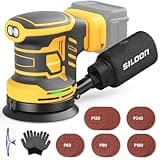 Cordless Random Orbital Sander Compatible for Dew 20V Max, 5-Inch Brushless Orbit Sander with 19000 RPM 6 Variable Speed, Electric Hand Sander With Dust Collector for Woodworking Sanding (No Battery)