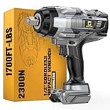Cordless Impact Wrench 1/2 inch Compatible with Dewalt Battery: 1700FT-LBS High Torque Impact Wrench Heavy Duty Tool - Brushless Electric Impact Gun Includes LED Work Light - Bare Tool Only