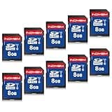 SD Card 8GB, 10-Pack UHS-I Class 10 MLC Flash Memory Cards, High Speed Full HD Video Recording Secure Digital Cards for Camera DSLR Action Cam Camcorder Phone Digital Device