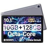 MUISOO Tablet 10.1" Android Tablet, Octa-Core Processor, 10GB RAM+128GB ROM 1TB Expandable, Widevine L1 1280x800 IPS HD Touchscreen, 5MP+8MP Dual Camera Face Unlock, 5000mAh Battery WiFi 6 BT5.3,Gray