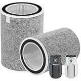 HP202 Replacement Filter Compatible with Shark HP201 HP202 HP301 HP302 UA205 AP1000 HC501 HC502 Air Cleaner Purifier MAX, Compare to # HE2FKBASMB & HE2FKBAS 2 Pack