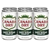 Canada Dry Ginger Ale Zero Sugar, 7.5 Fl Oz Cans, 24 Pack