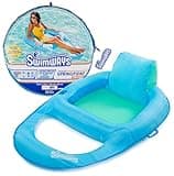 SwimWays Spring Float Premium Recliner Pool Lounger, Inflatable Pool Floats for Adults with Fast Inflation, for Ages 15 & Up