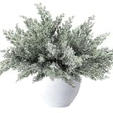 12 Pcs Large Christmas Snow Pine Branches, White Frosted Pine Needles Sprig