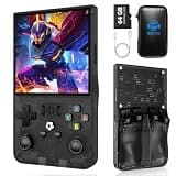 R36MAX Retro Handheld Game Console, 4.0 inch Retro Gaming Console with 64GB Memory, Portable Retro Video Games Console, 4000mAh Battery, Support 30+ Emulators, Charcoal Black