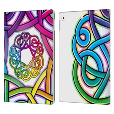 Head Case Designs Officially Licensed Beth Wilson Knots Rainbow Celtic Knots Leather Wallet Case Compatible with Apple iPad 10.2 2019/2020/2021